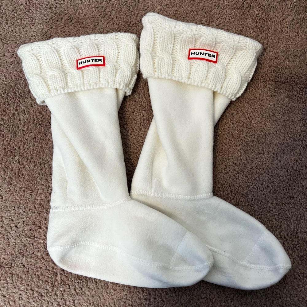 Hunter Boot Socks - Cream Cableknit